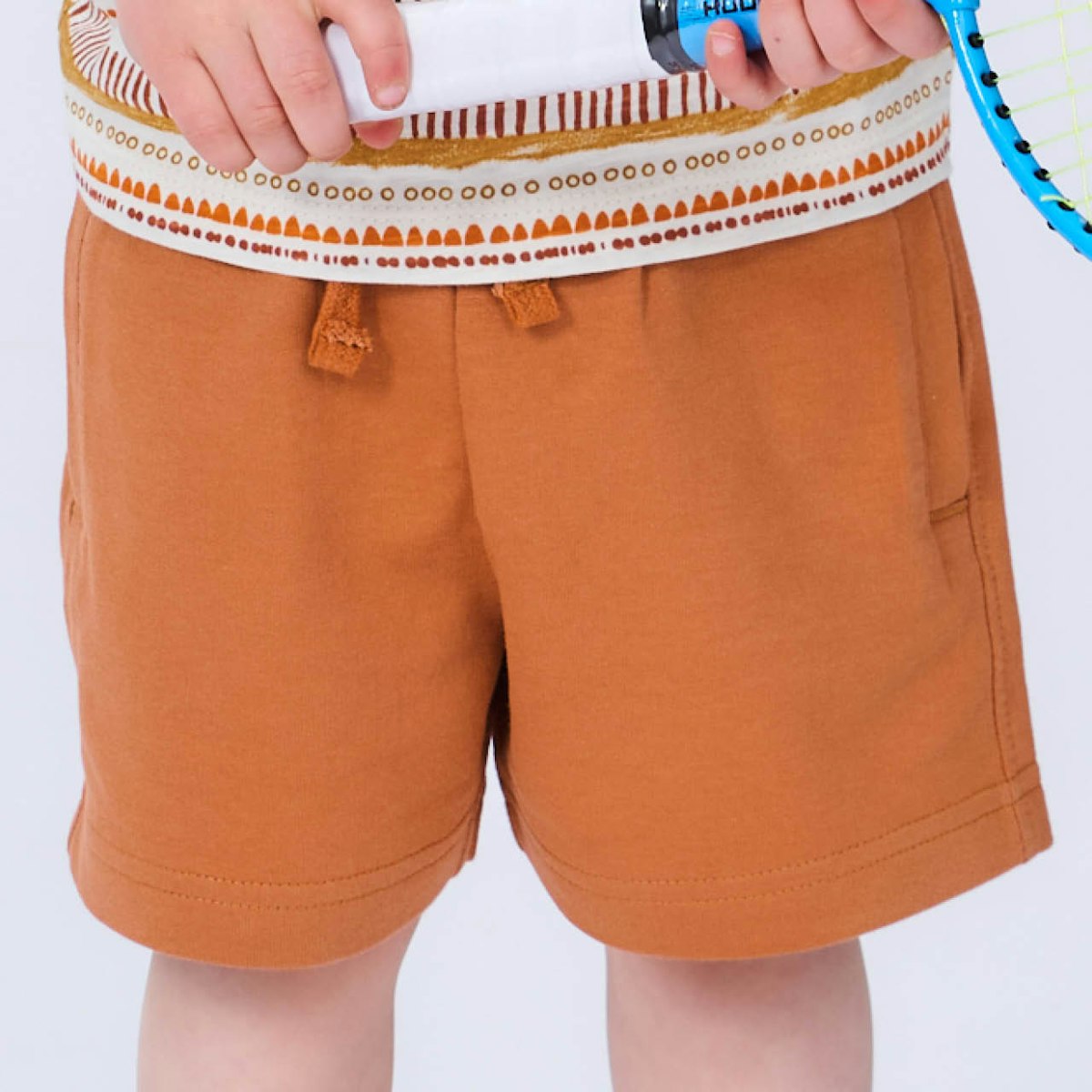 Robust weiche Sweat Short zimt-braun 86/92