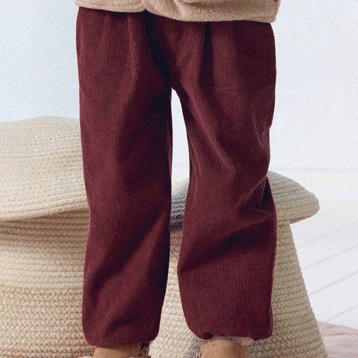 Robuste Cord Hose bordeaux 98