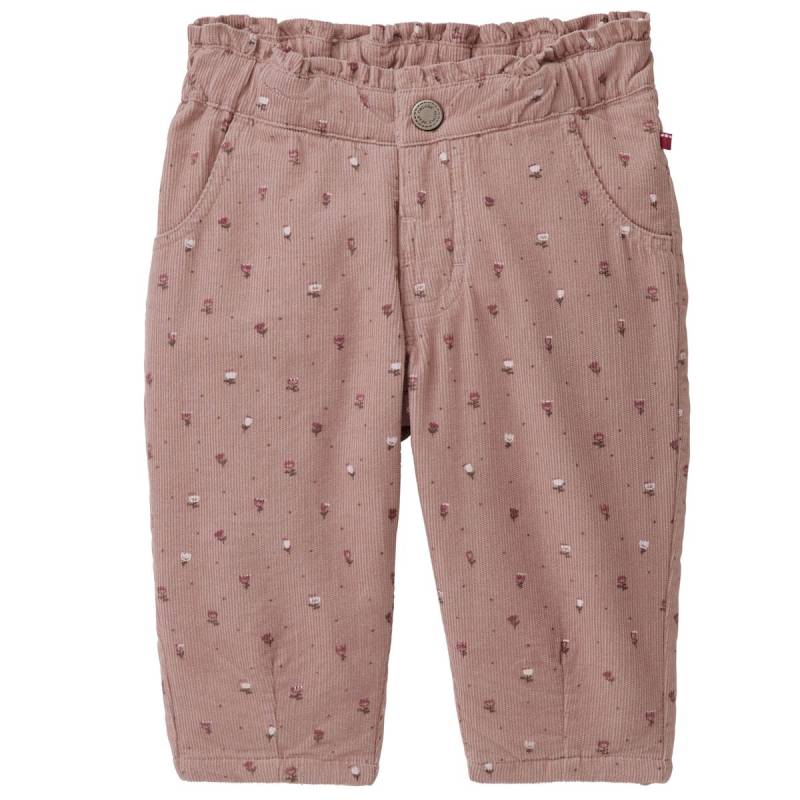 Robuste Feincord Hose rosa mit Blümchen 104 Robuste Feincord Hose rosa mit Blümchen 104