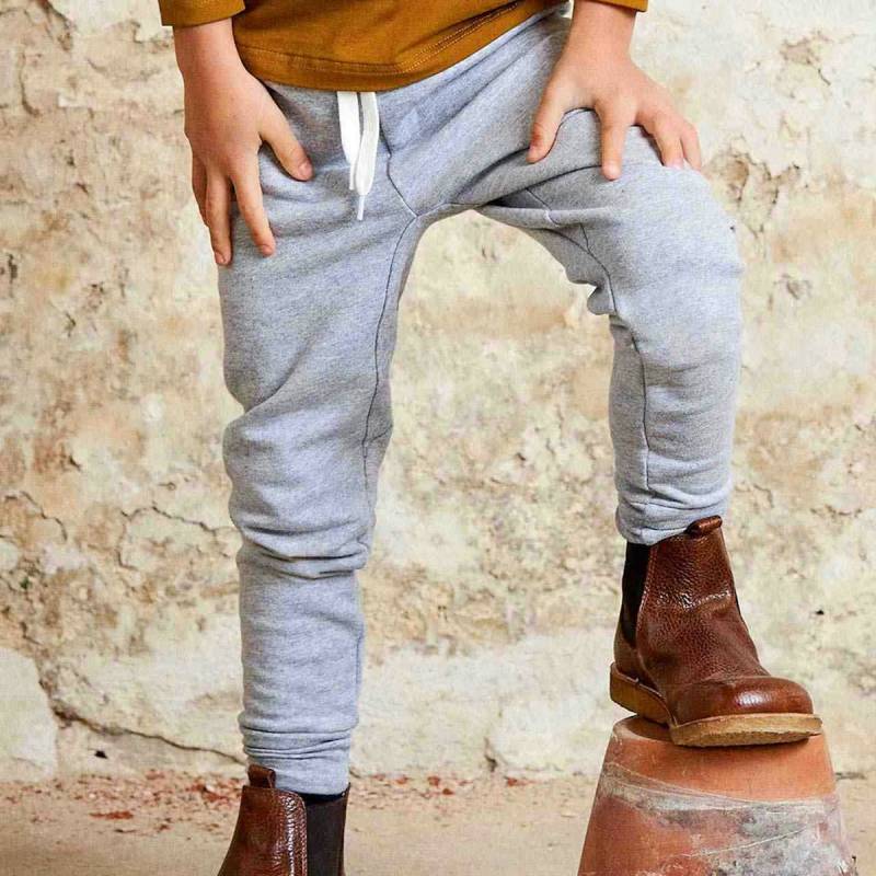 Robuste Sweat Jogginghose hellgrau meliert 68