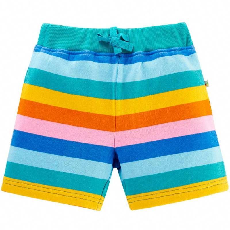 Robuste Sweat Kinder Shorts Streifen Rainbow 146