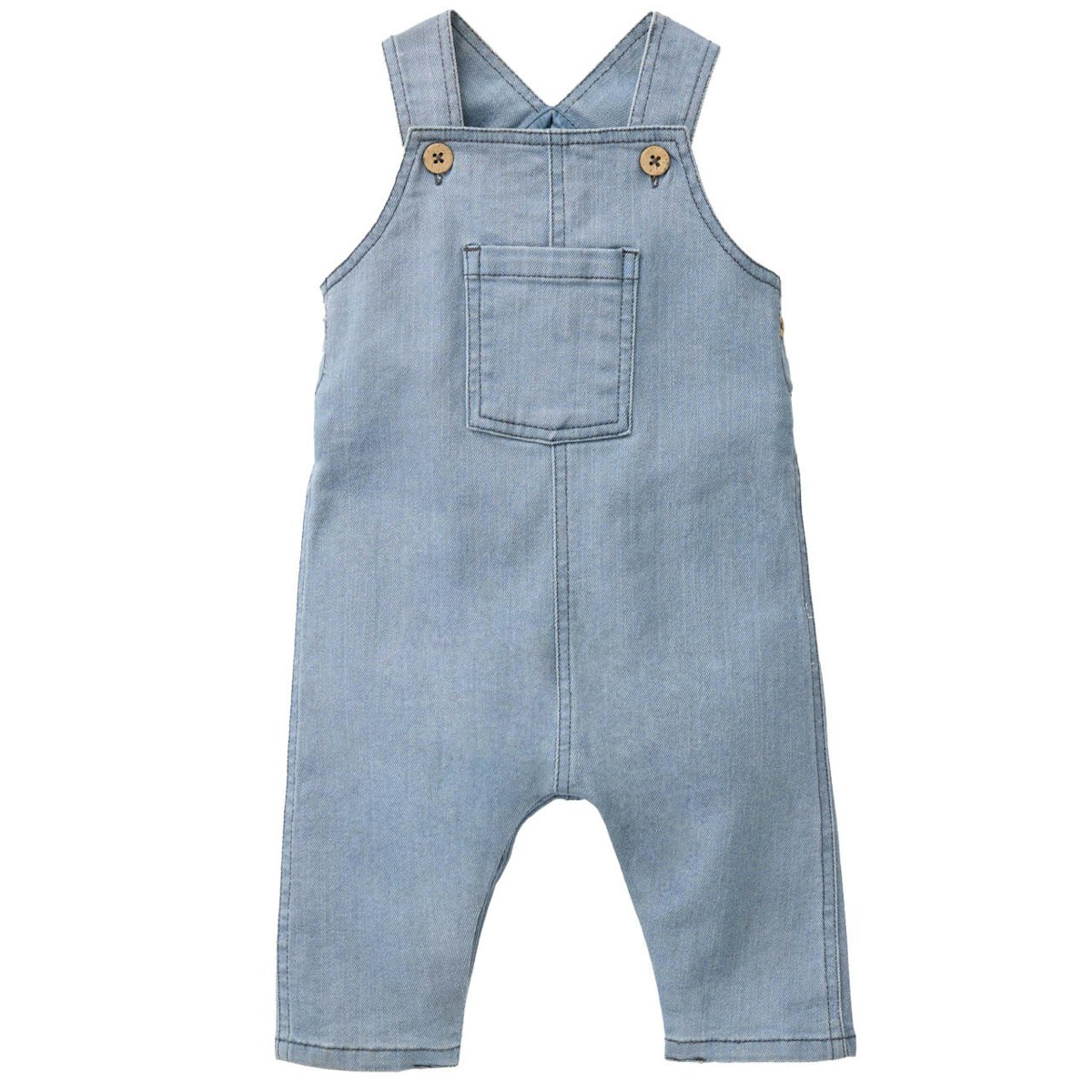 Robuste Twill-Stretch Latzhose hellblau 86/92