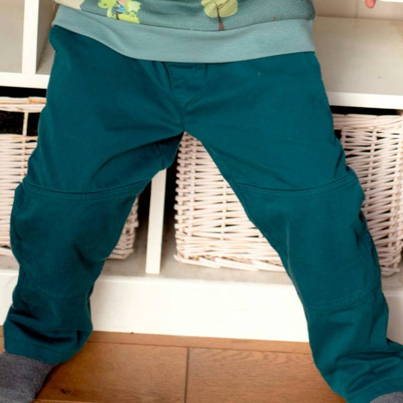 Robuste Webhose gefüttert smaragdgrün 158/164 Robuste Webhose gefüttert smaragdgrün 158/164