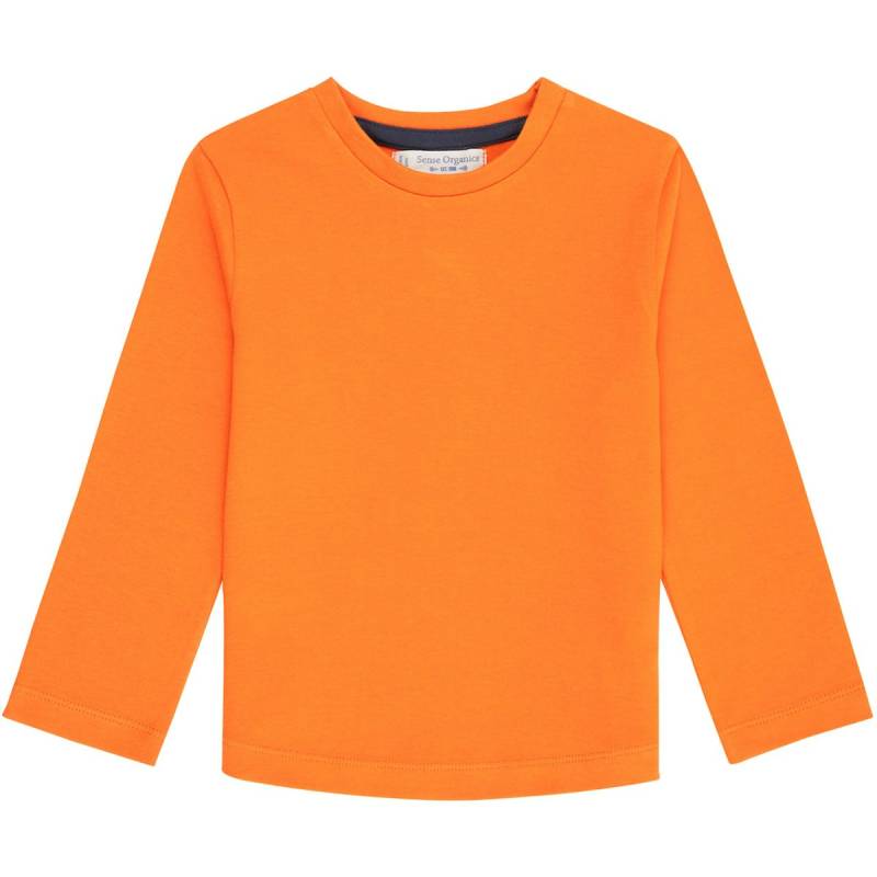 Robustes Langarmshirt uni in orange 50/56