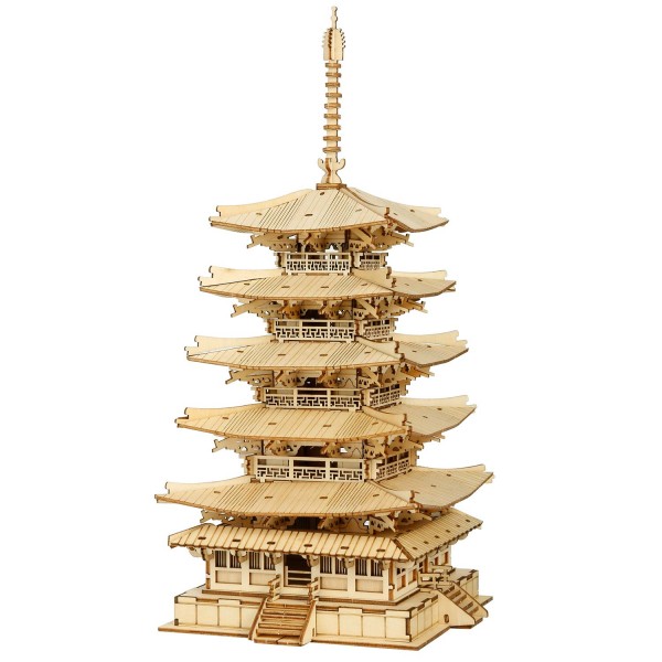 Rolife 3D Wooden Puzzle: Five-storied Pagoda