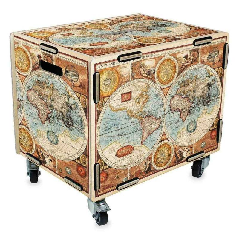 Rollbox mit Deckel Weltkarte 40,5 x 45,5 x 33 cm Rollbox mit Deckel Weltkarte 40,5 x 45,5 x 33 cm