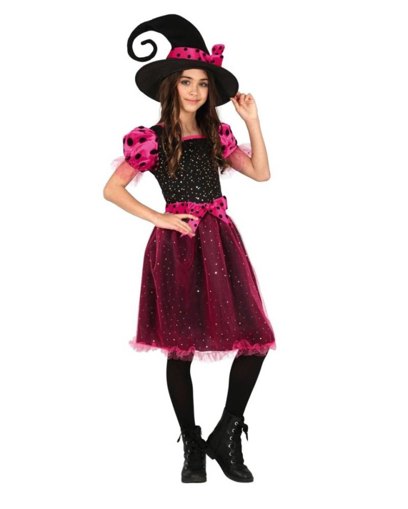 Rosa Glitter Witch Mädchen Hexenkostüm L / 7-9 Jahre Rosa Glitter Witch Mädchen Hexenkostüm L / 7-9 Jahre