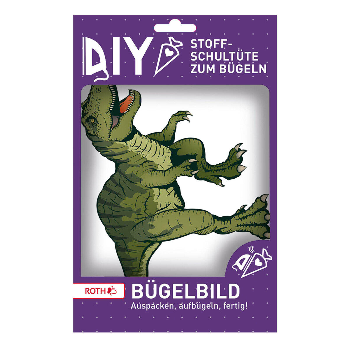 Roth Zuckertüten - Bügelbild gestickt T-Rex