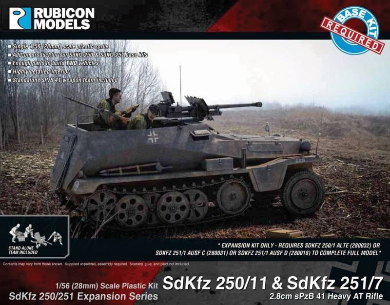 Rubicon Models Sd.Kfz. 250/11 and 251/7 Expansion for Sd.Kfz. 250/251 1/56 28mm