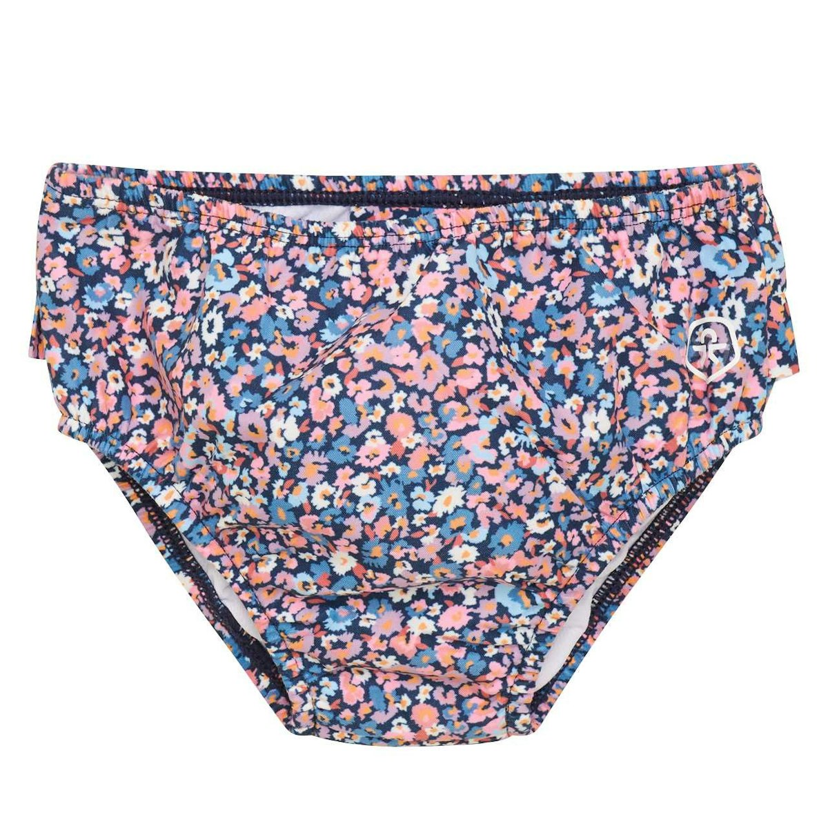 Rüschen Schwimmwindel Blümchen rosa 86
