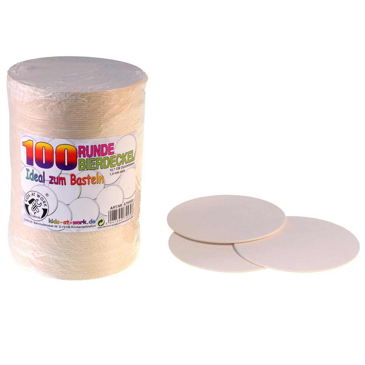 Runde Bierdeckel zum Basteln – 100 Stück Runde Bierdeckel zum Basteln – 100 Stück