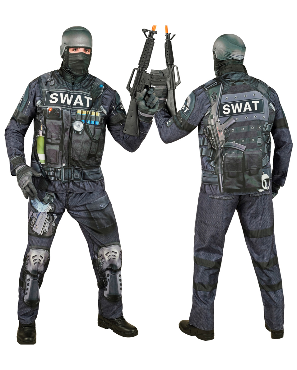 S.W.A.T. Schnellkostüm mit Maske