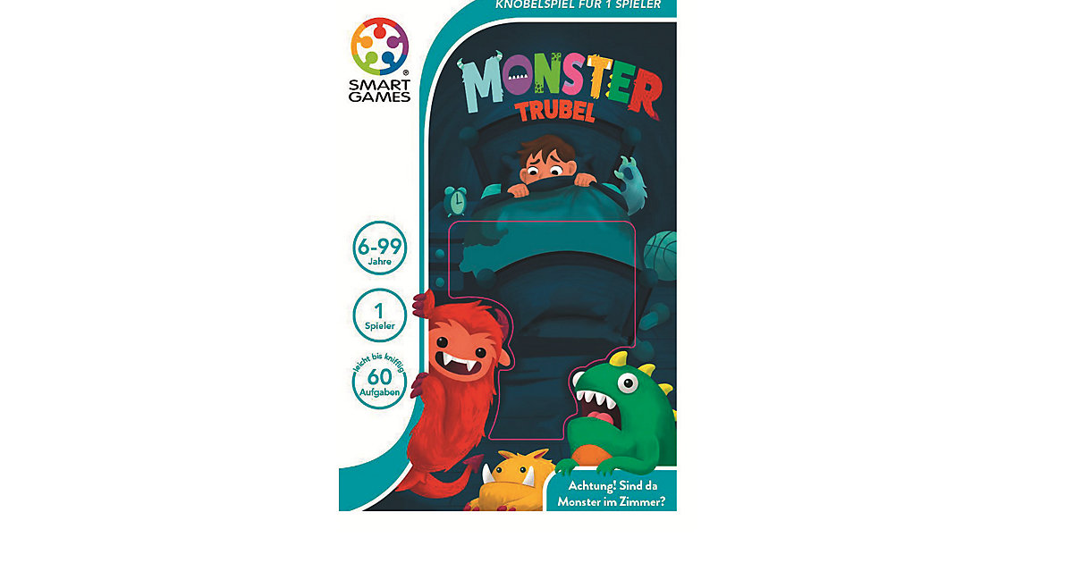 SMART Games Monster Trubel Brettspiel mit Deckel 1 Spieler  Kinder
