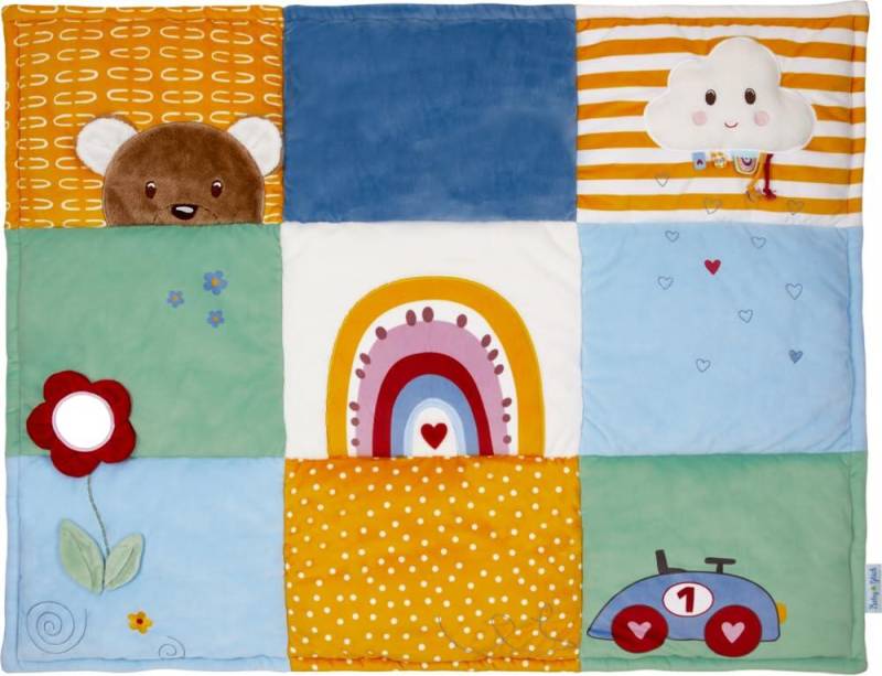 SPIEGELBURG Spieldecke Regenbogen - BabyGlück (ca. 100x80 cm)