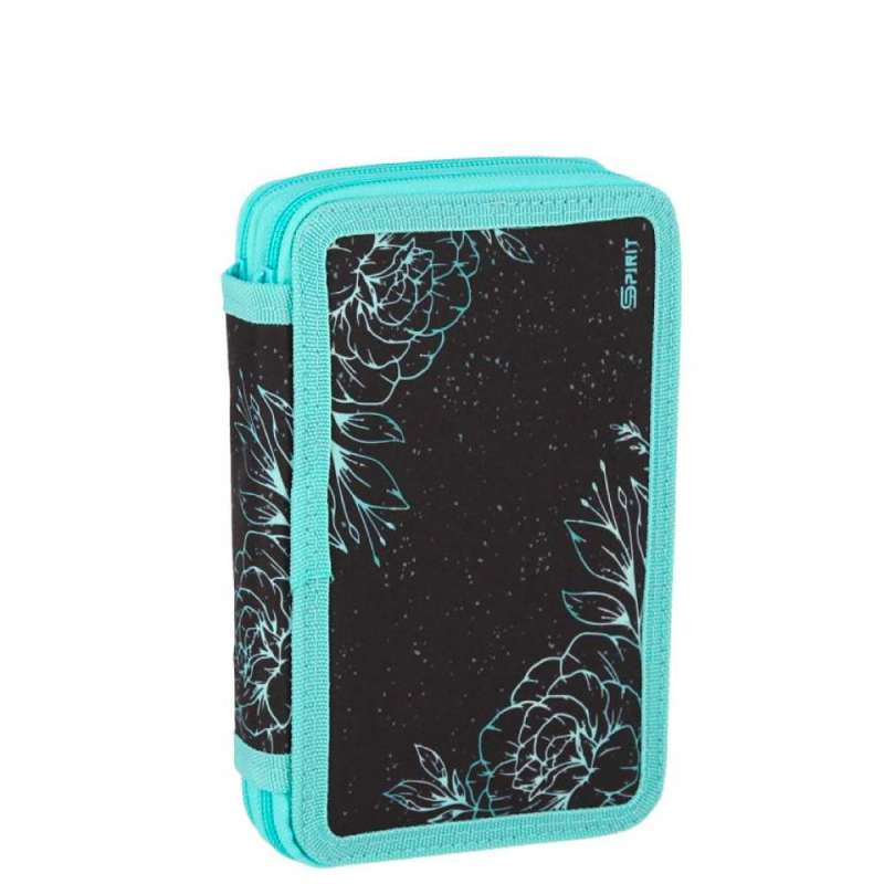 SPIRIT Federmäppchen für Jungen 28-teilig, Gataric Design BLUMEN