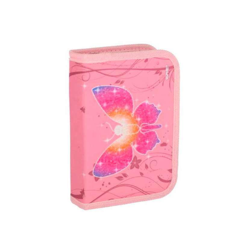 SPIRIT Federmäppchen für Mädchen 28-teilig, Gataric Design PINK BUTTERFLY
