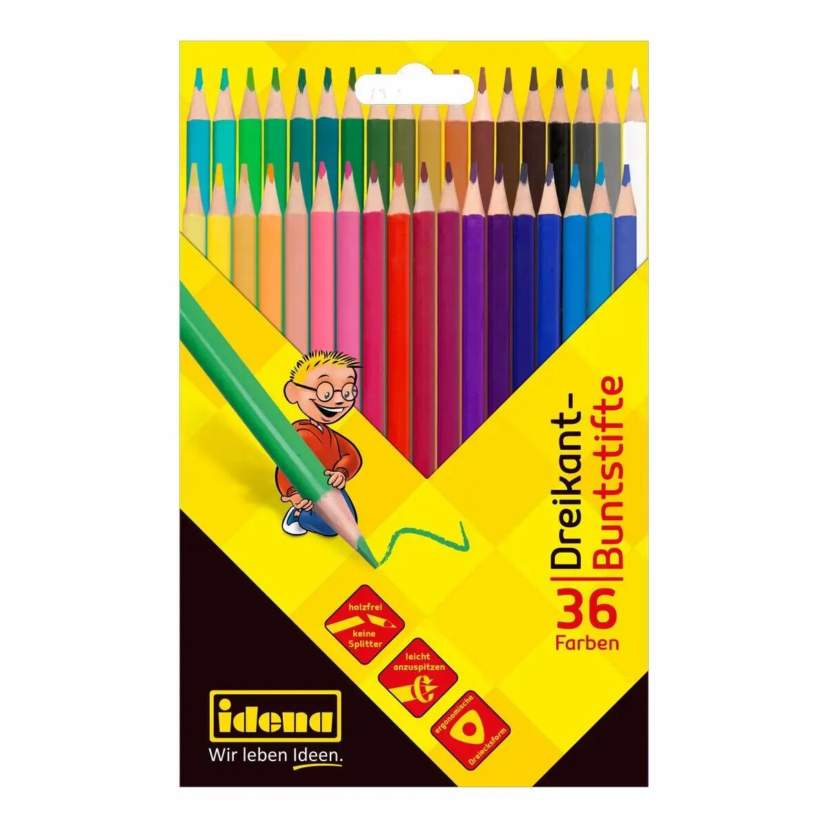 STAEDTLER SE - Idena Dreikant-Buntstifte 36 Farben Kartonetui STAEDTLER SE - Idena Dreikant-Buntstifte 36 Farben Kartonetui