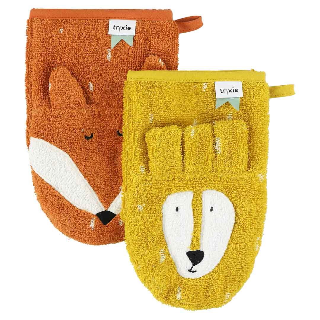 Trixie Baby - Waschhandschuh 2 Stck. Löwe, Fuchs