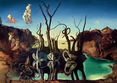 Salvador Dali - Schw�ne spiegeln Elefanten