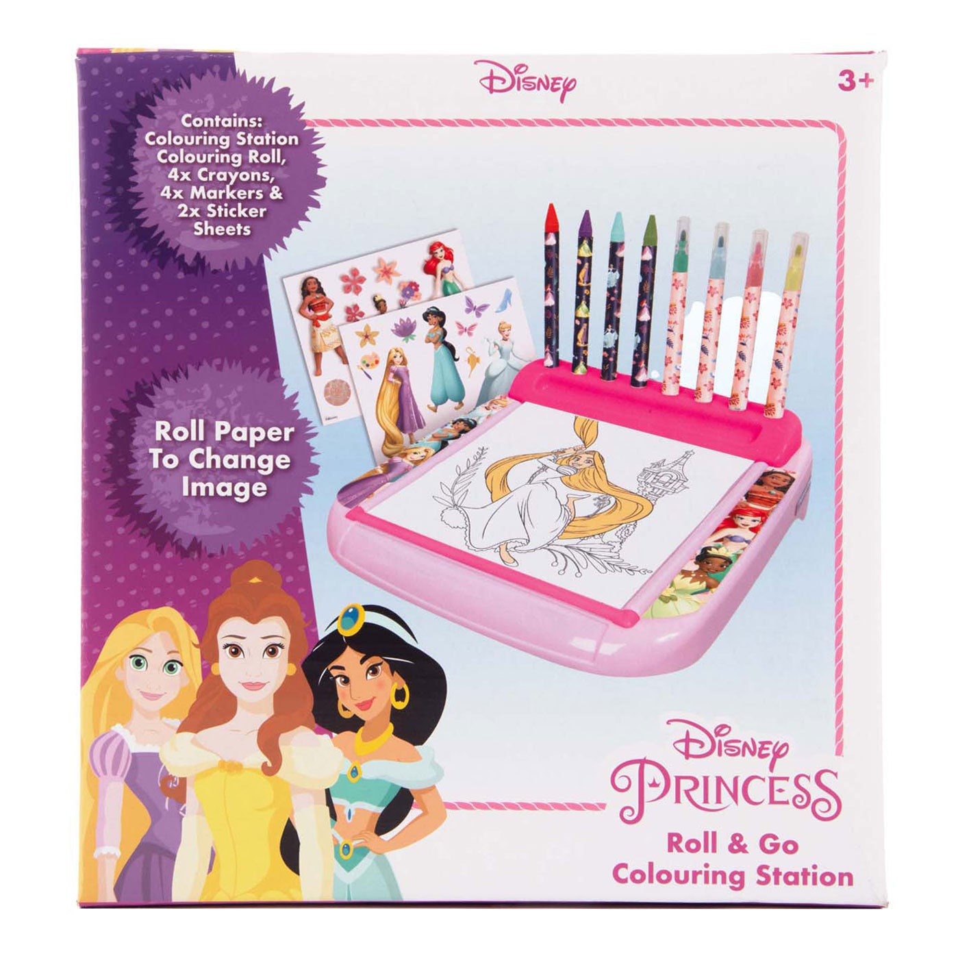 Sambro - DSP24-5110-FR - Disney Princess Roll & Go Colouring Station, Mal- und Bastelset