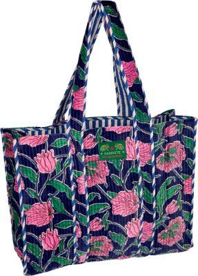 Samtshopper Blumen, blau - Lieblingsstücke