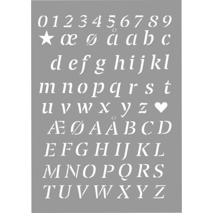 Schablonen/Schablone Alphabet und Zahlen - 15 x 21 cm von Odishine