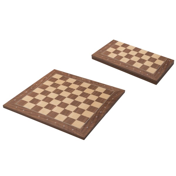 Schachbrett Kopenhagen, Feld 50 mm, klappbar, mit Randbeschriftung Schachbrett Kopenhagen, Feld 50 mm, klappbar, mit Randbeschriftung