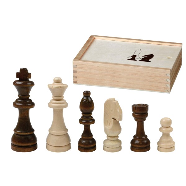 Schachfiguren Otto I, Königshöhe 100 mm, in Holzbox