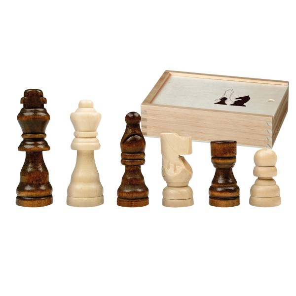 Schachfiguren Otto I, Königshöhe 62 mm, in Holzbox Schachfiguren Otto I, Königshöhe 62 mm, in Holzbox