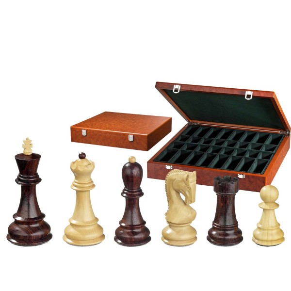 Schachfiguren Peter der Große, Königshöhe 95 mm, gewichtet, in Holzbox