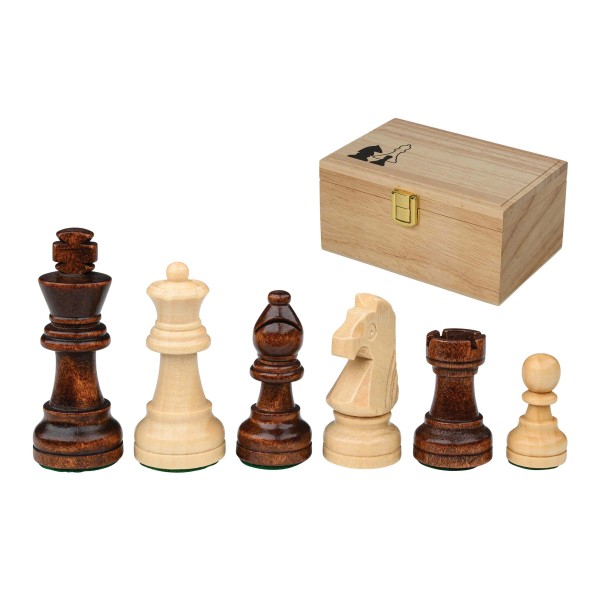 Schachfiguren Richard, Königshöhe 63 mm, in Holzbox