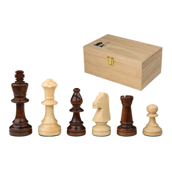 Schachfiguren Richard, Königshöhe 90 mm, in Holzbox Schachfiguren Richard, Königshöhe 90 mm, in Holzbox