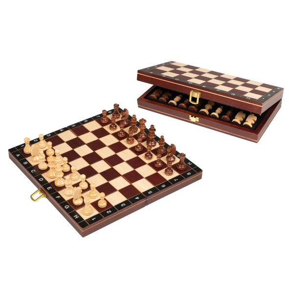 Schachkassette, Reise, Feld 30 mm, mit Randbeschriftung Schachkassette, Reise, Feld 30 mm, mit Randbeschriftung