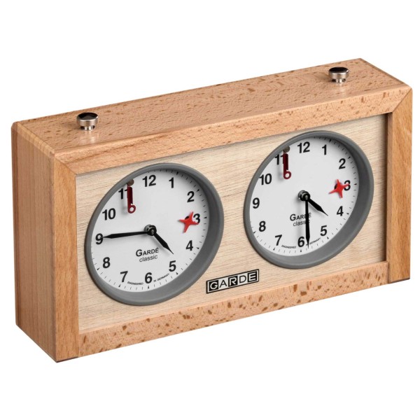 Schachuhr Gardé, mechanisch, Holzgehäuse