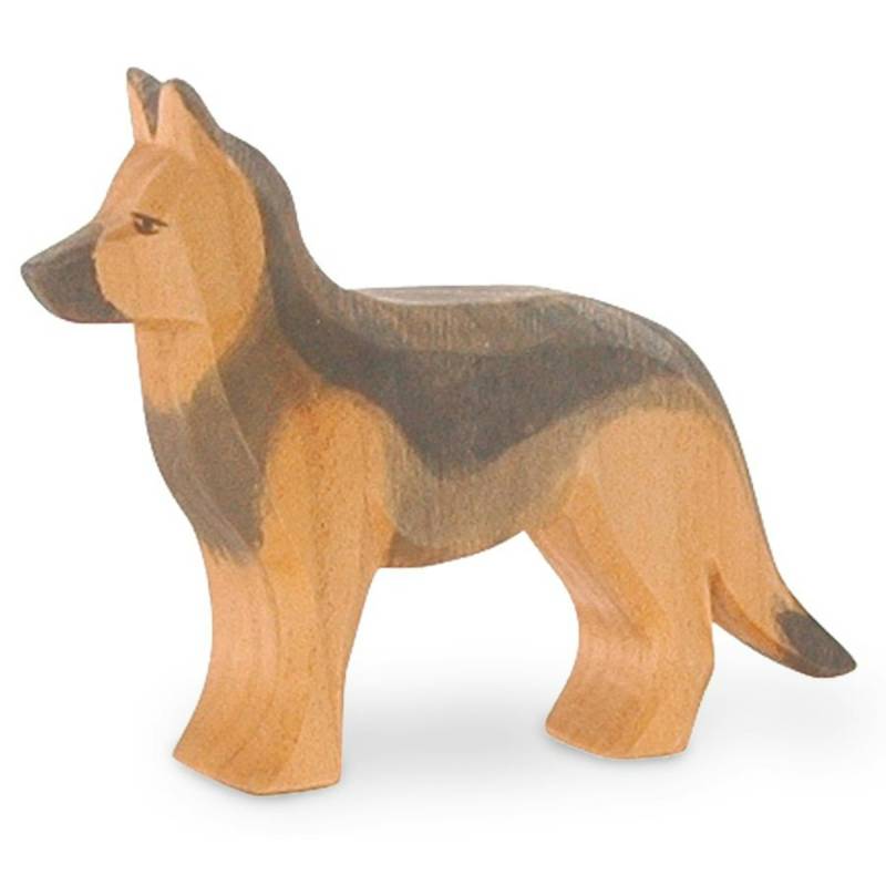 Schäferhund stehend Holzfigur 7,5 cm hoch Schäferhund stehend Holzfigur 7,5 cm hoch