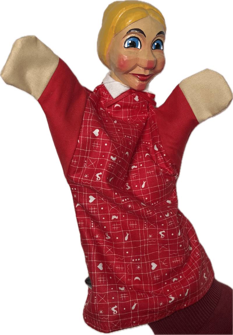 Scheithauer - Handpuppe Gretel, Holz handgeschnitzt n. Art d. Hohnsteiner Scheithauer - Handpuppe Gretel, Holz handgeschnitzt n. Art d. Hohnsteiner