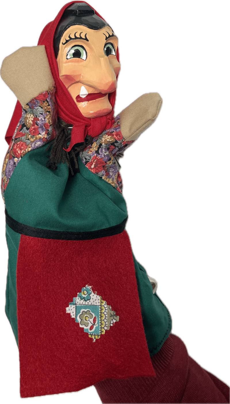 Scheithauer - Handpuppe Hexe, Holz handgeschnitzt n. Art d. Hohnsteiner Scheithauer - Handpuppe Hexe, Holz handgeschnitzt n. Art d. Hohnsteiner
