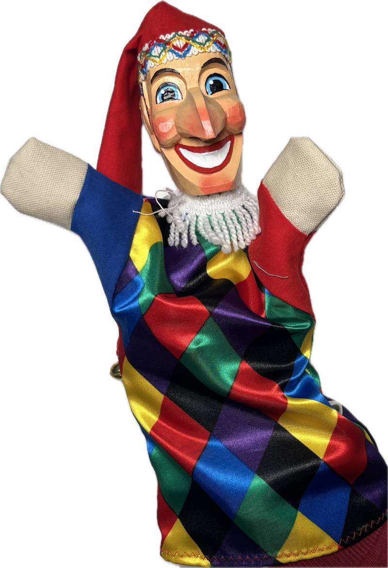 Scheithauer - Handpuppe Kasper, Holz handgeschnitzt n. Art d. Hohnsteiner Scheithauer - Handpuppe Kasper, Holz handgeschnitzt n. Art d. Hohnsteiner
