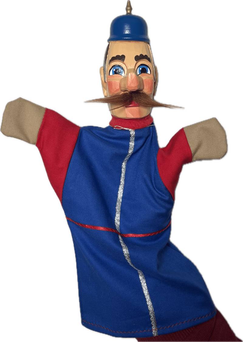 Scheithauer - Handpuppe Polizist, Holz handgeschnitzt n. Art d. Hohnsteiner Scheithauer - Handpuppe Polizist, Holz handgeschnitzt n. Art d. Hohnsteiner