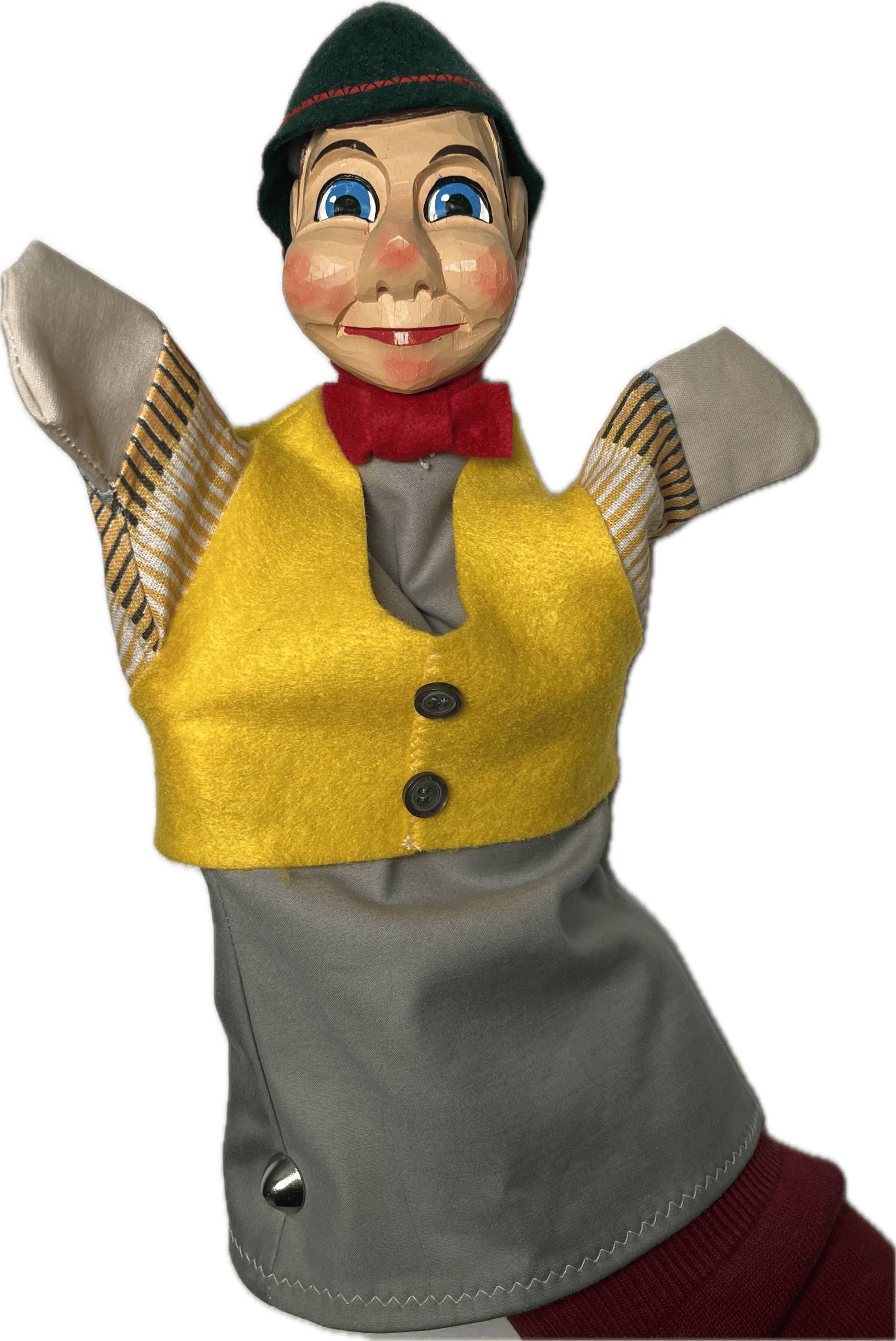 Scheithauer - Handpuppe Seppl, Holz handgeschnitzt n. Art d. Hohnsteiner