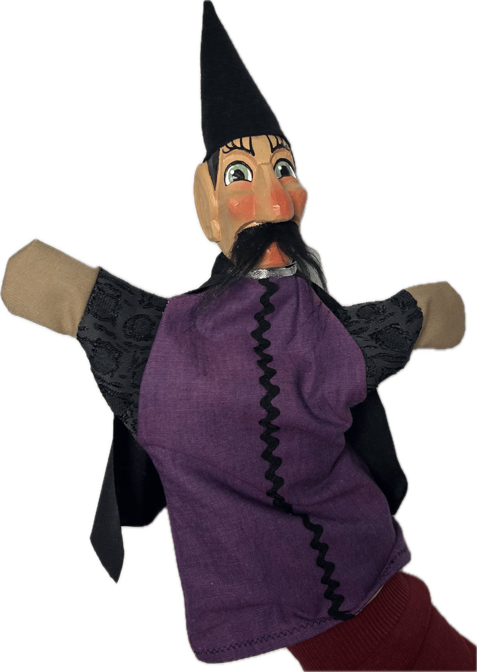 Scheithauer - Handpuppe Zauberer, Holz handgeschnitzt n. Art d. Hohnsteiner