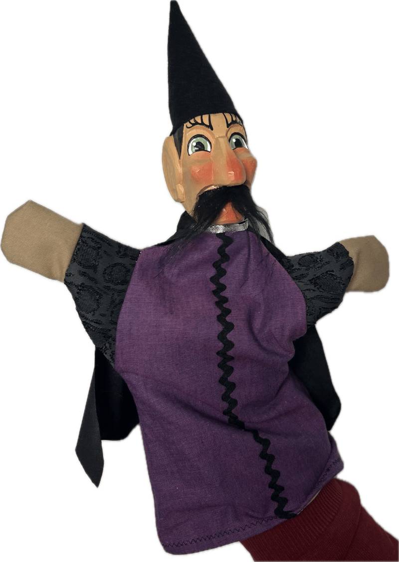 Scheithauer - Handpuppe Zauberer, Holz handgeschnitzt n. Art d. Hohnsteiner