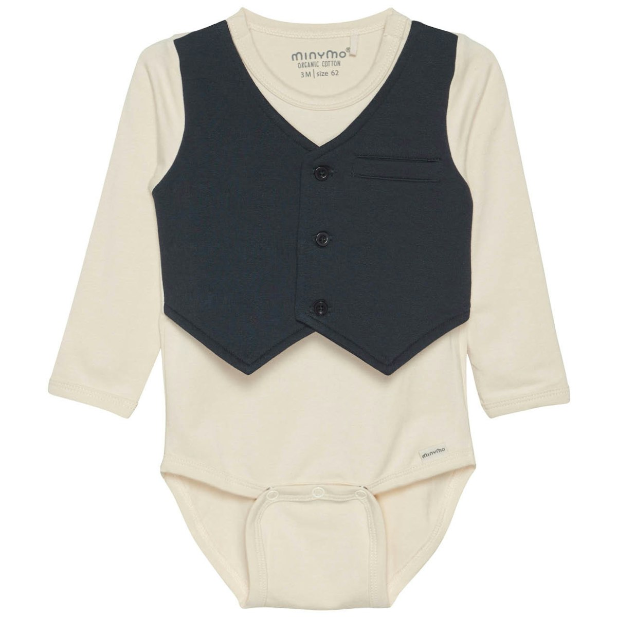 Schicker Langarmbody Weste navy 80
