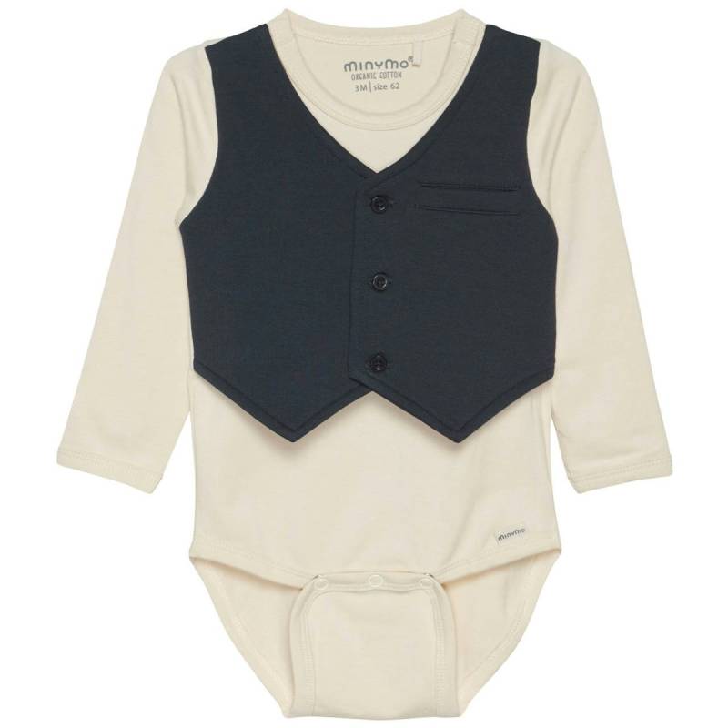 Schicker Langarmbody Weste navy 80