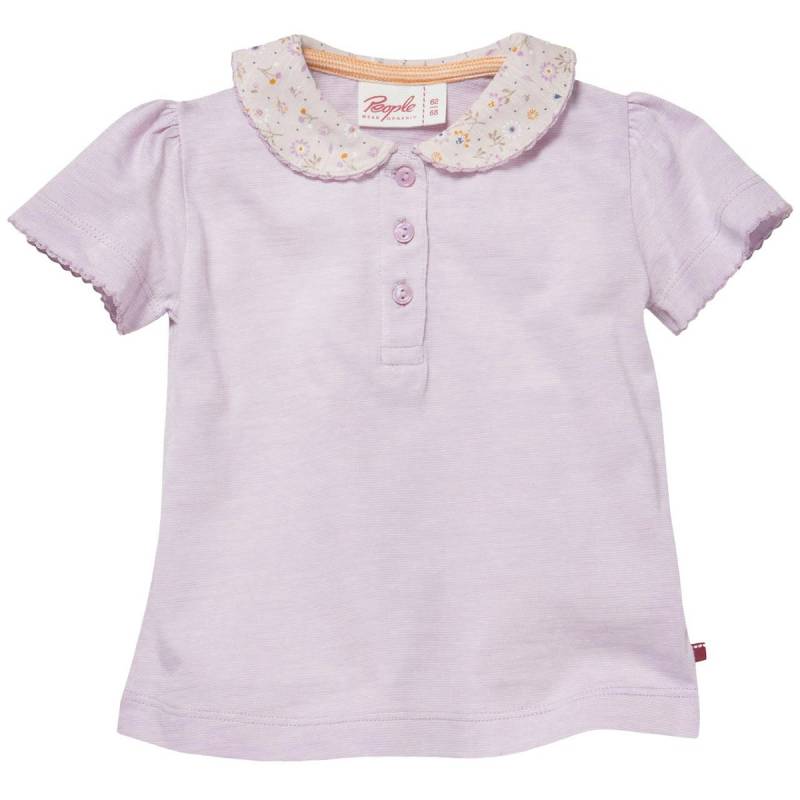 Schickes Blumenkragen T-Shirt flieder geringelt 86/92 Schickes Blumenkragen T-Shirt flieder geringelt 86/92