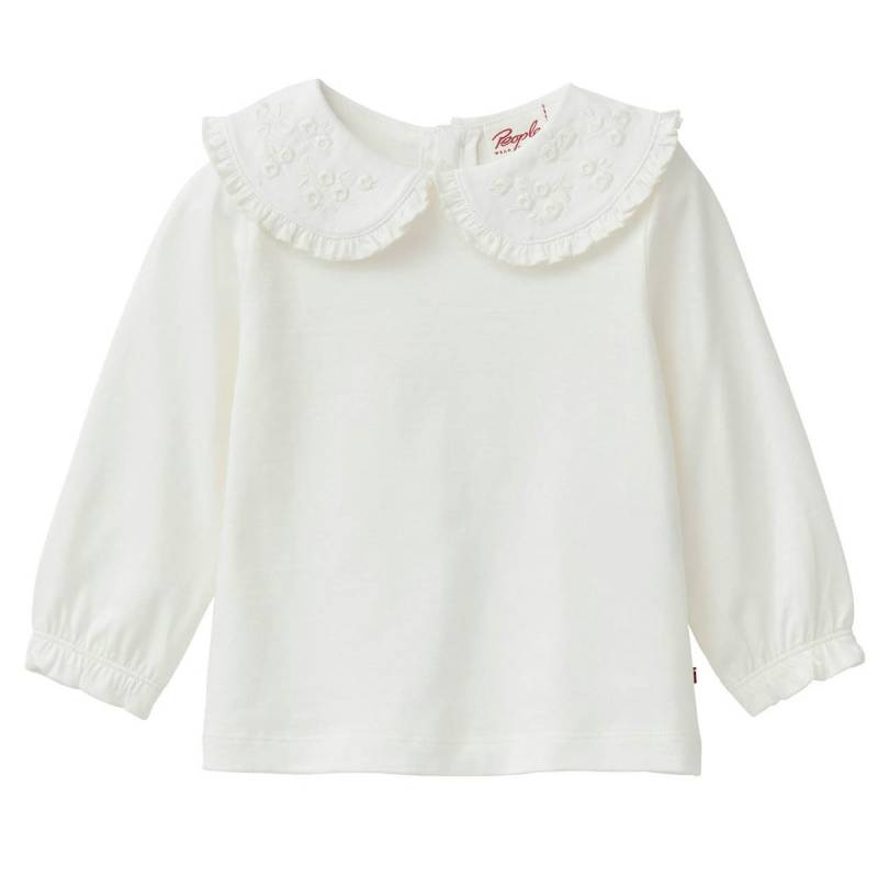 Schickes Langarmshirt mit Kragen weiß 86/92 Schickes Langarmshirt mit Kragen weiß 86/92