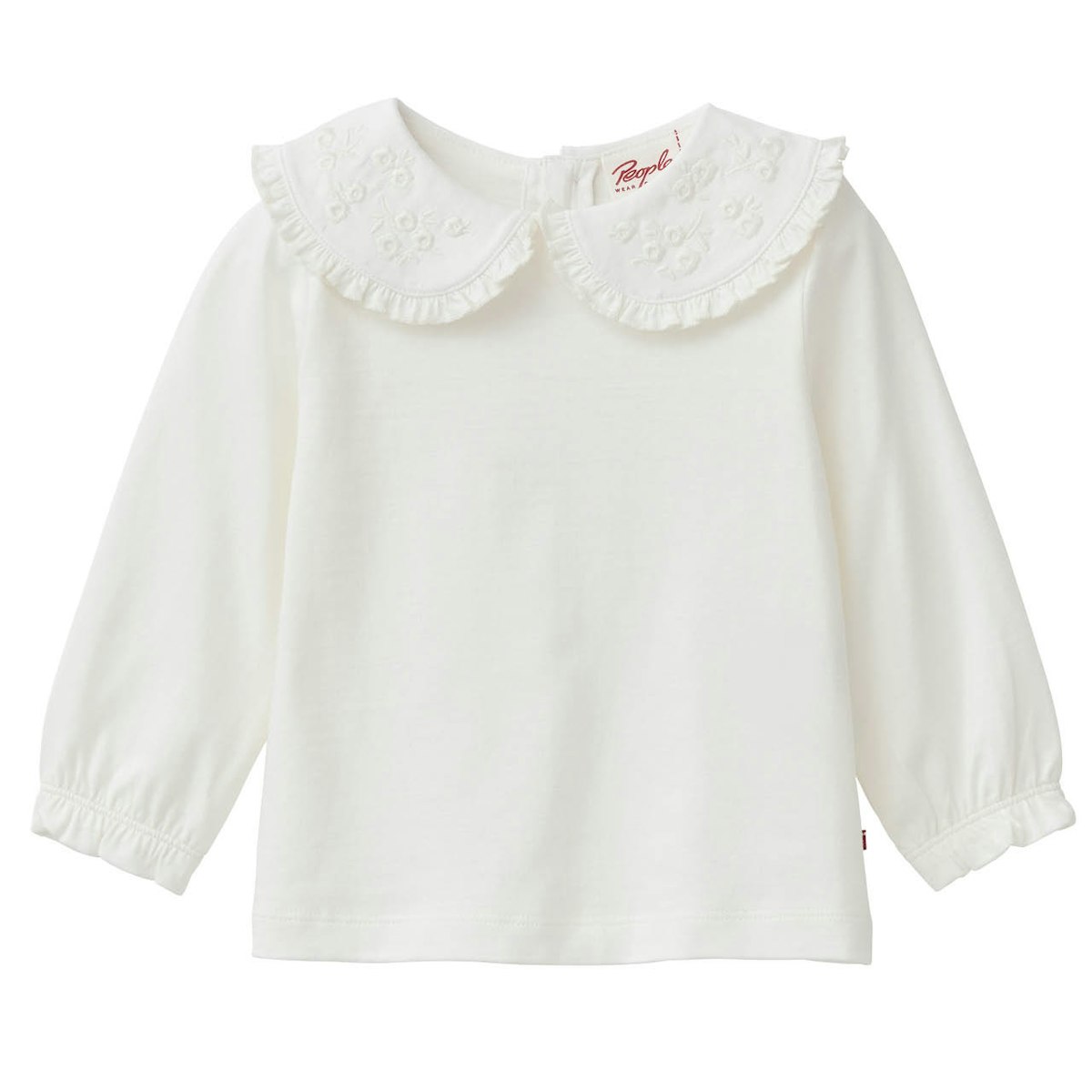 Schickes Langarmshirt mit Kragen weiß 98/104