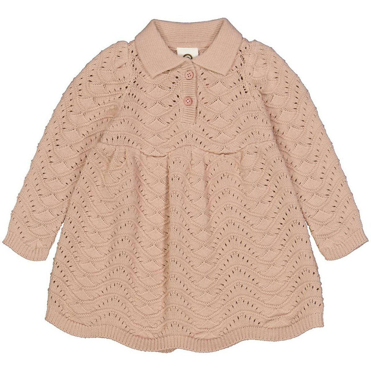 Schickes Strickkleid langarm rose 98