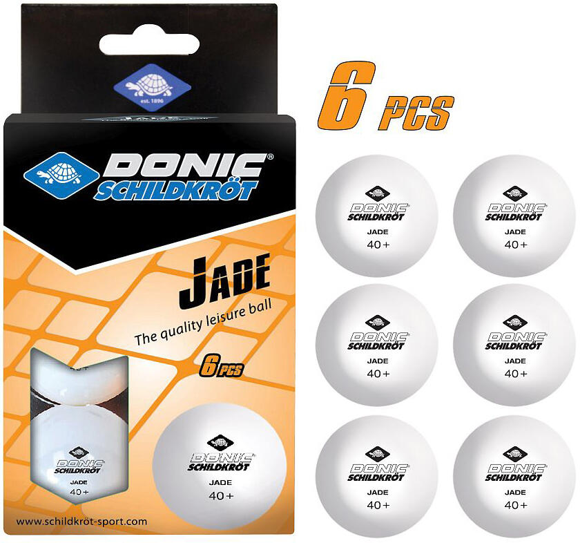 Schildkröt Funsports - Tischtennis-Ball Jade 6er weiß 40+