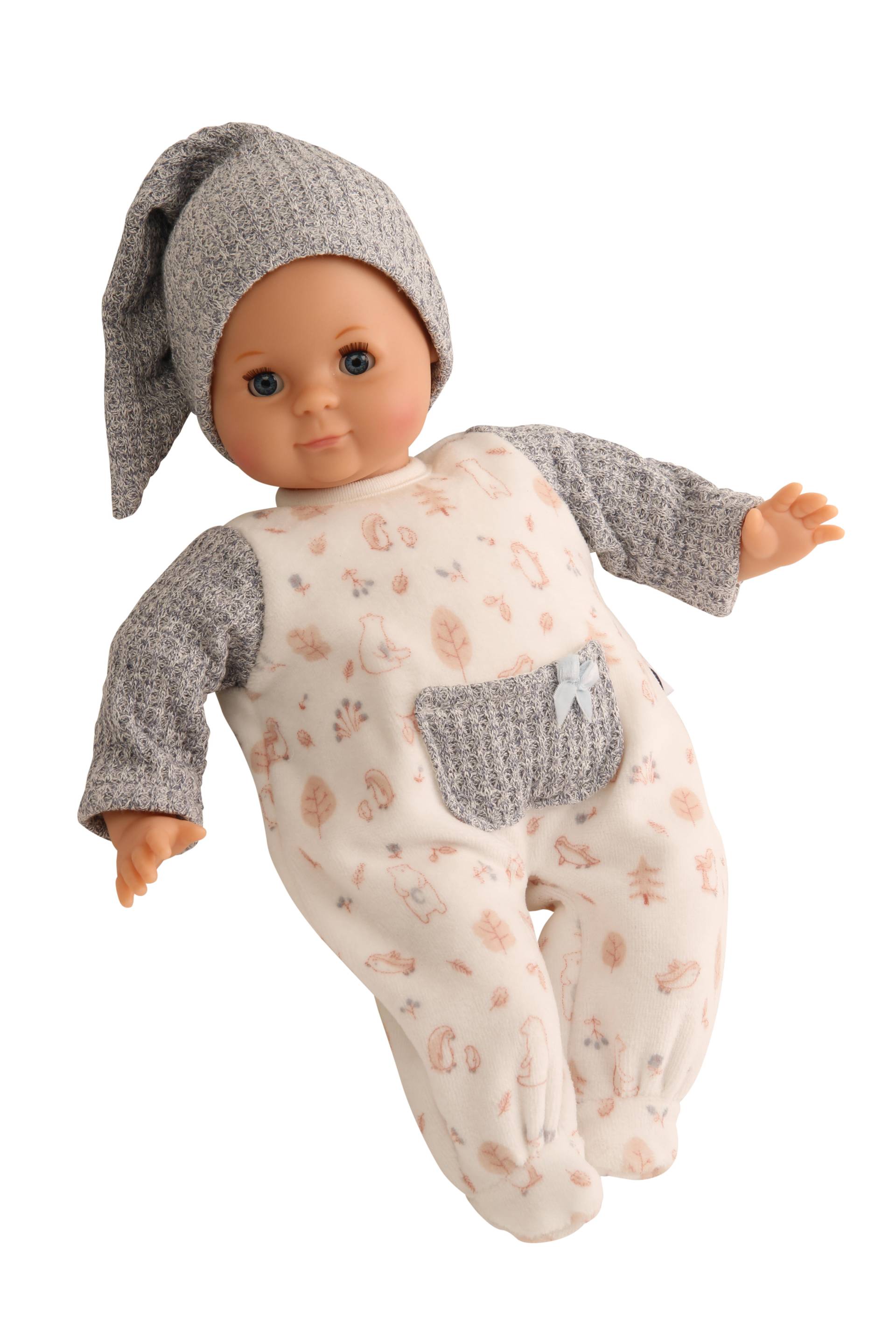 Schildkröt Puppen - Baby 32cm Anzug grau